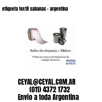 etiqueta textil sabanas – argentina
