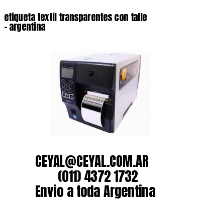 etiqueta textil transparentes con talle – argentina