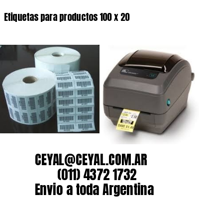 Etiquetas para productos 100 x 20