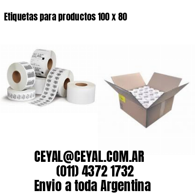 Etiquetas para productos 100 x 80