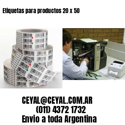 Etiquetas para productos 20 x 50