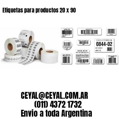 Etiquetas para productos 20 x 90