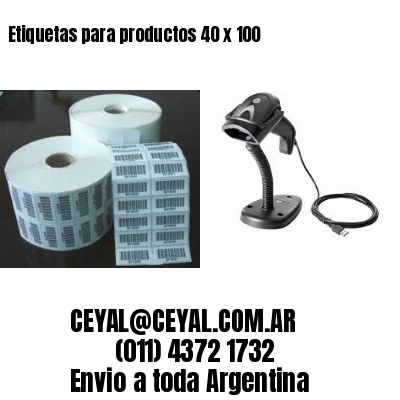 Etiquetas para productos 40 x 100