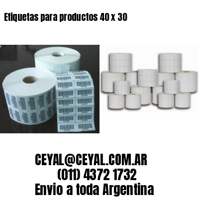 Etiquetas para productos 40 x 30