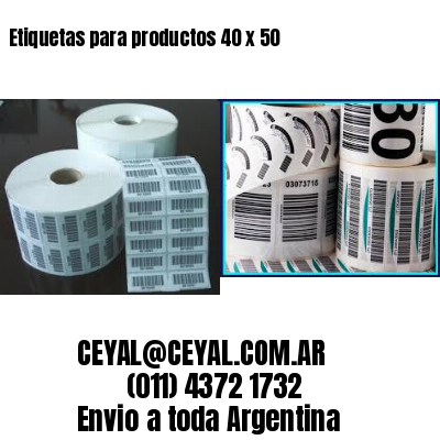 Etiquetas para productos 40 x 50