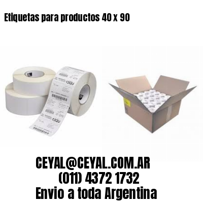 Etiquetas para productos 40 x 90