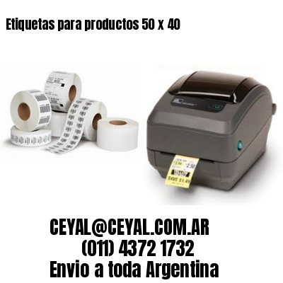 Etiquetas para productos 50 x 40
