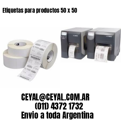 Etiquetas para productos 50 x 50