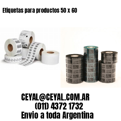 Etiquetas para productos 50 x 60