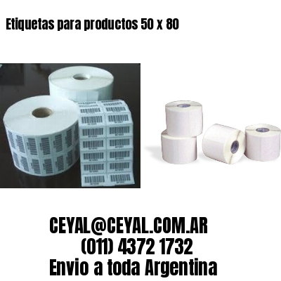 Etiquetas para productos 50 x 80