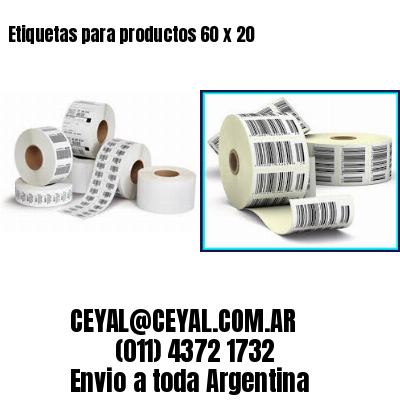Etiquetas para productos 60 x 20