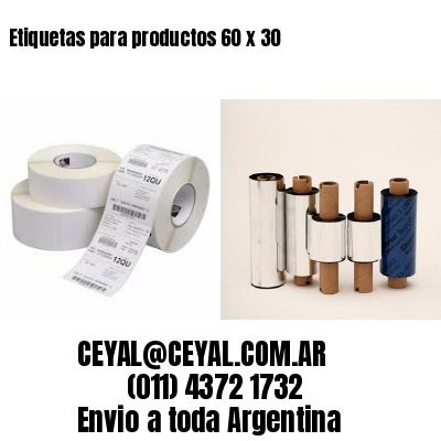 Etiquetas para productos 60 x 30