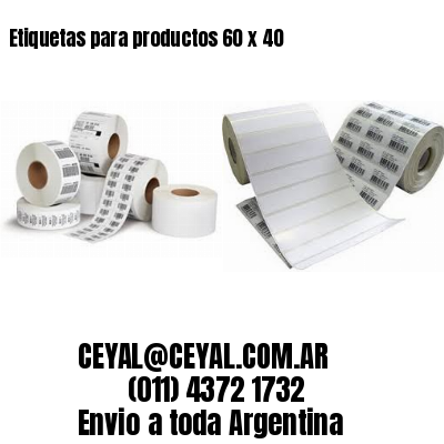 Etiquetas para productos 60 x 40