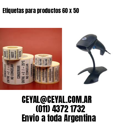 Etiquetas para productos 60 x 50