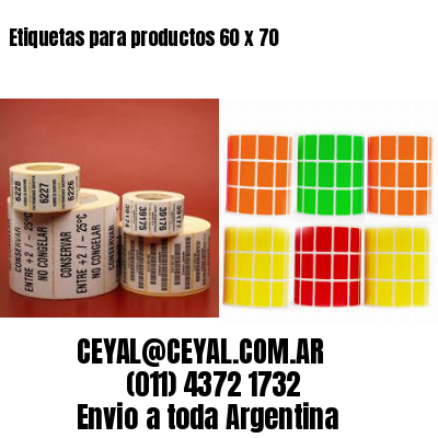 Etiquetas para productos 60 x 70