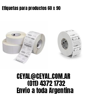 Etiquetas para productos 60 x 90