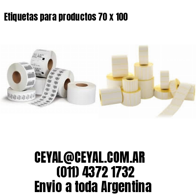 Etiquetas para productos 70 x 100
