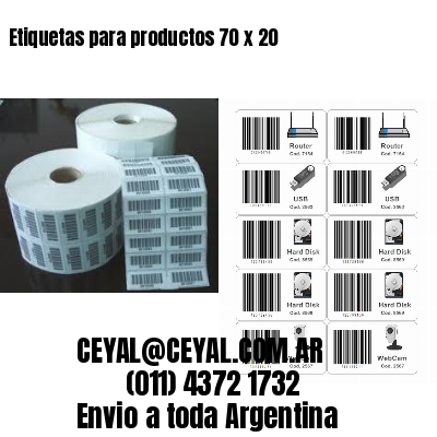 Etiquetas para productos 70 x 20