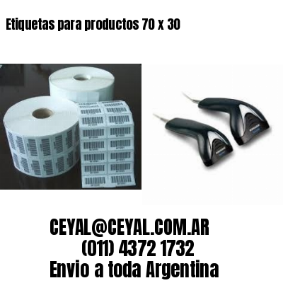 Etiquetas para productos 70 x 30