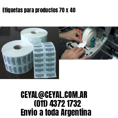 Etiquetas para productos 70 x 40