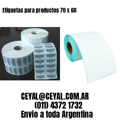 Etiquetas para productos 70 x 60