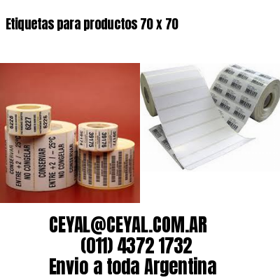 Etiquetas para productos 70 x 70