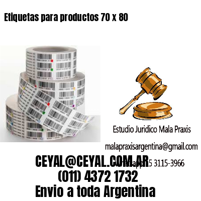 Etiquetas para productos 70 x 80