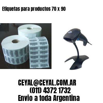 Etiquetas para productos 70 x 90