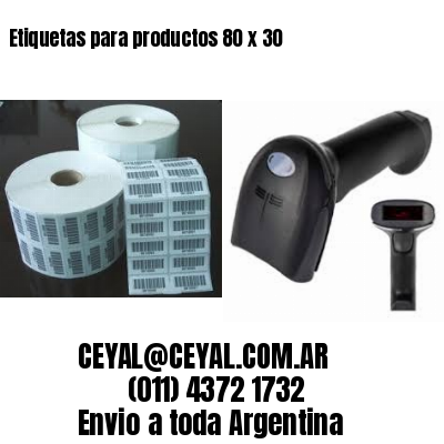 Etiquetas para productos 80 x 30