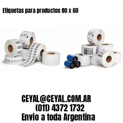 Etiquetas para productos 80 x 60
