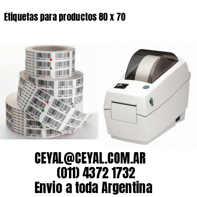 Etiquetas para productos 80 x 70