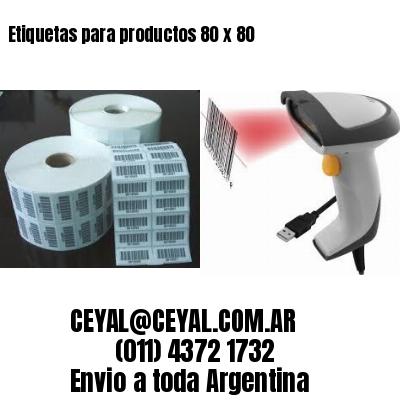Etiquetas para productos 80 x 80