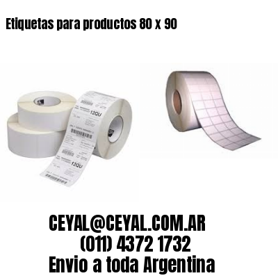 Etiquetas para productos 80 x 90