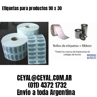 Etiquetas para productos 90 x 30