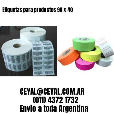 Etiquetas para productos 90 x 40
