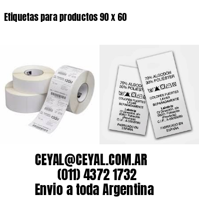 Etiquetas para productos 90 x 60