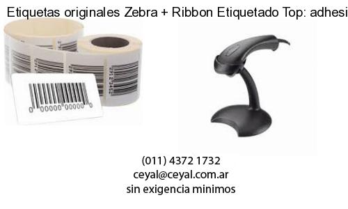 Etiquetas originales Zebra   Ribbon Etiquetado Top: adhesivo   ribbo