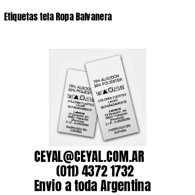 Etiquetas tela Ropa Balvanera