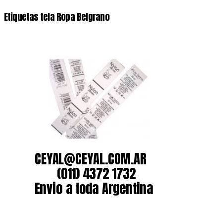 Etiquetas tela Ropa Belgrano