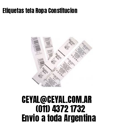 Etiquetas tela Ropa Constitucion