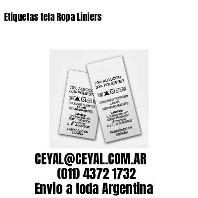 Etiquetas tela Ropa Liniers