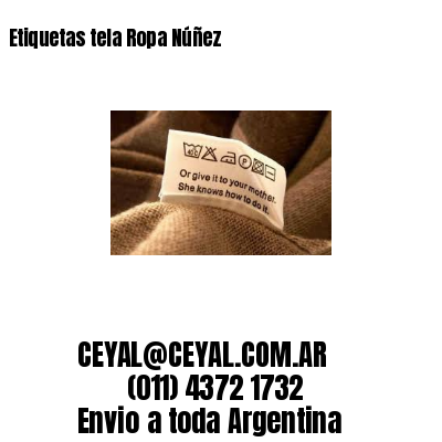 Etiquetas tela Ropa Núñez