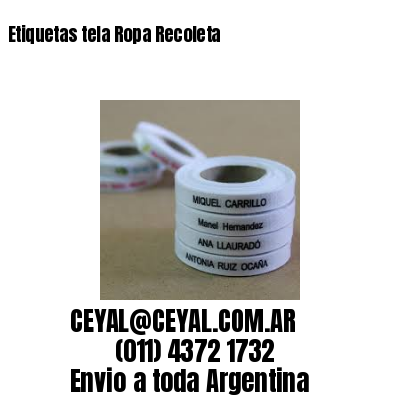 Etiquetas tela Ropa Recoleta