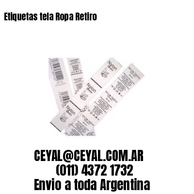 Etiquetas tela Ropa Retiro