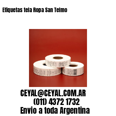 Etiquetas tela Ropa San Telmo