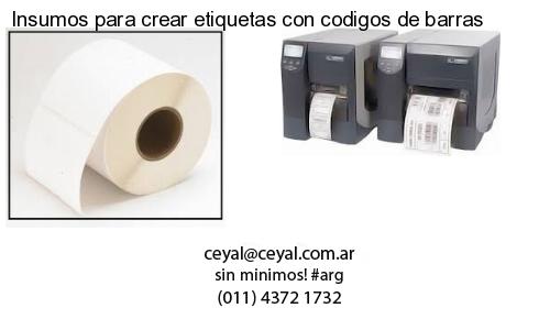 Insumos para crear etiquetas con codigos de barras