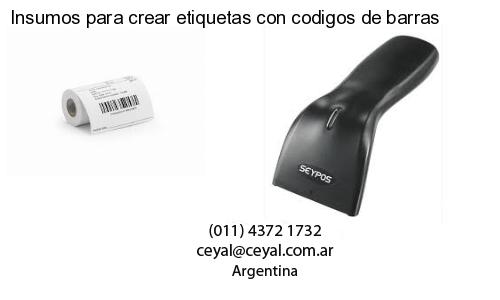 Insumos para crear etiquetas con codigos de barras