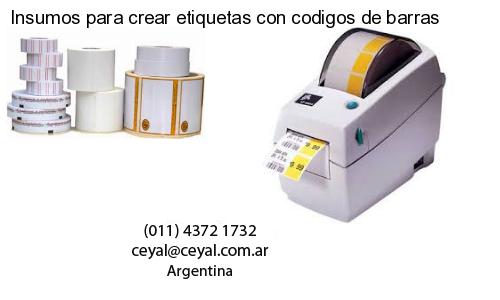 Insumos para crear etiquetas con codigos de barras