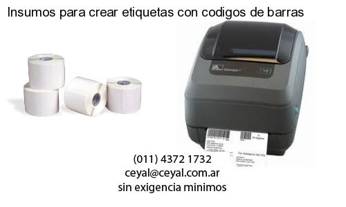 Insumos para crear etiquetas con codigos de barras