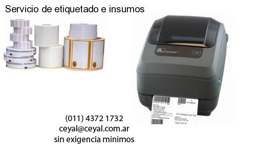 Servicio de etiquetado e insumos